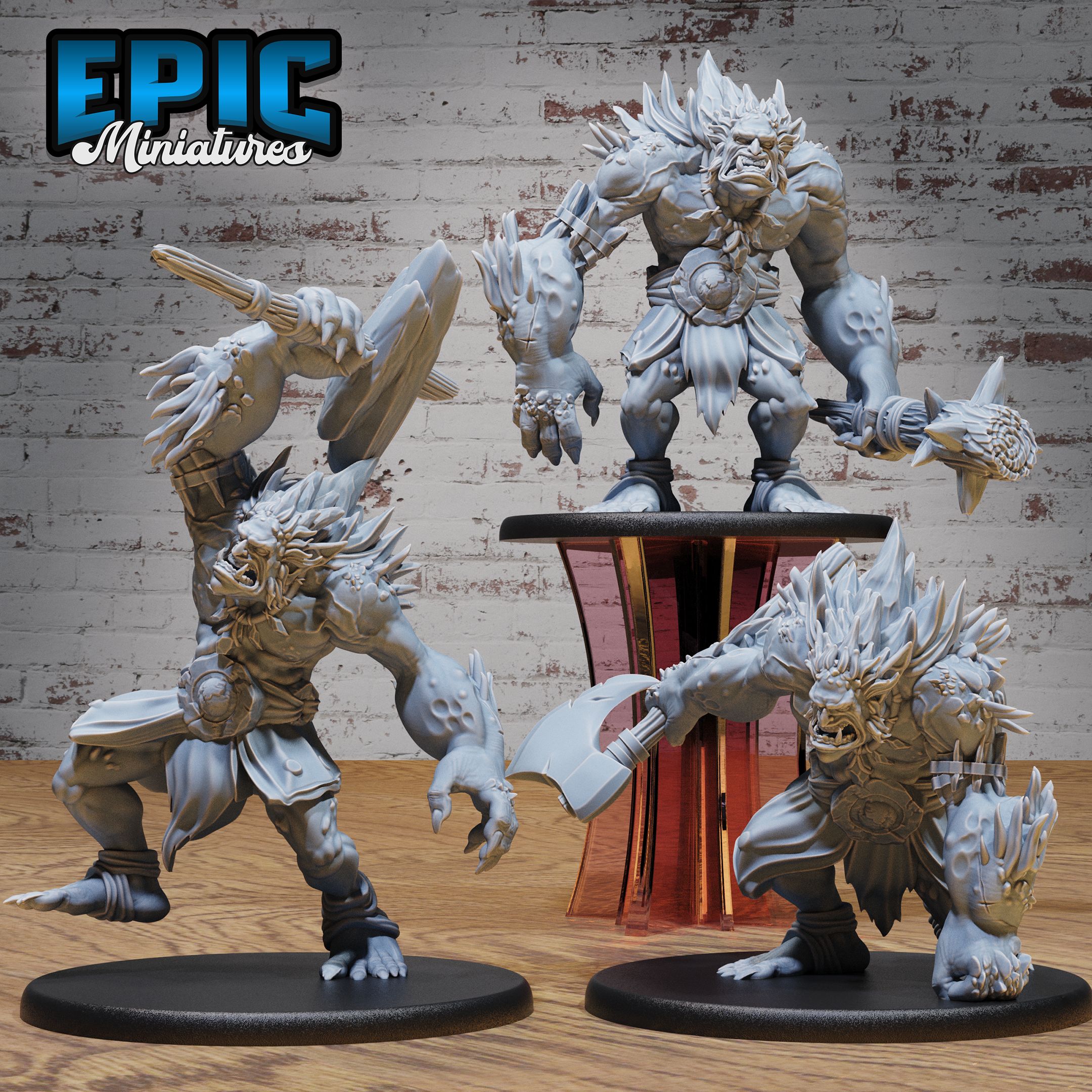 Savage Troll Set / Evil Ogre Warrior / Male Cave Beast / Forest Monster / Giant Humanoid Creature / Woodland Orc Fighter / Siege Servant